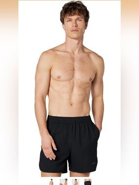 DKNY Men's black Stretch Quick Dry Volley UPF 40+ Protection Swim Trunk nwt xl